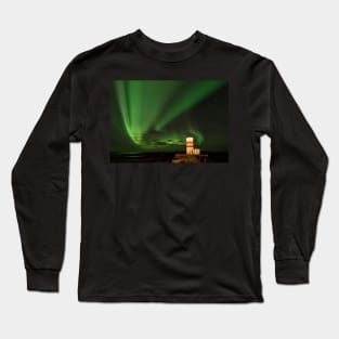 The Green Lights of Gardur Lighthouse Long Sleeve T-Shirt